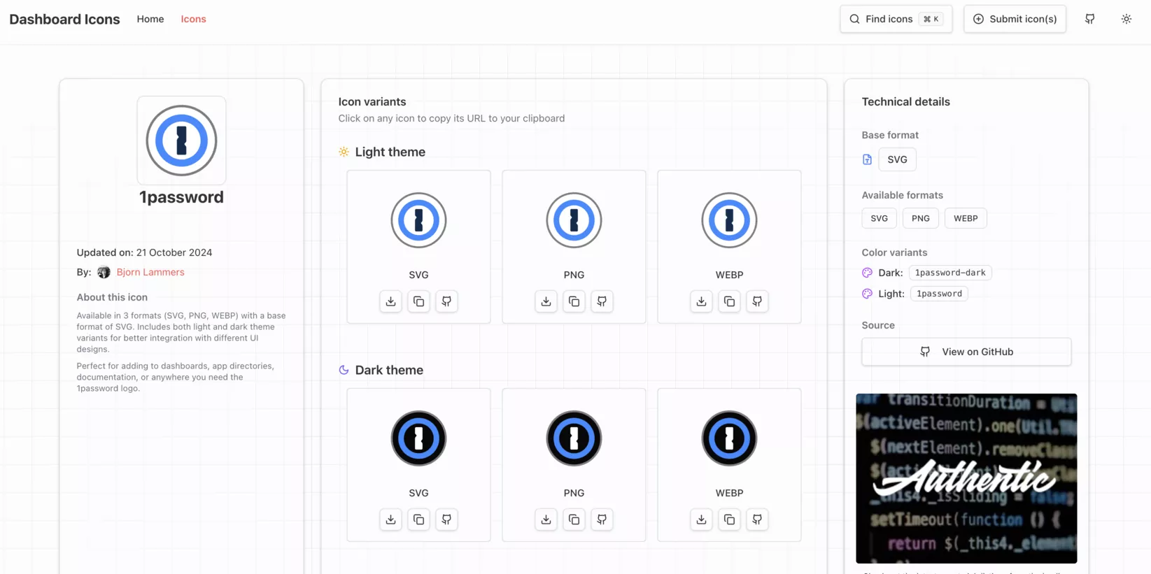 dasboard icons get icons